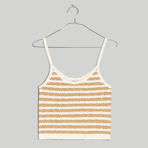 Madewell Striped Open-Stitch Sweater Tank - Picture 1 of 7